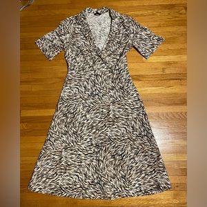 Spense faux wrap dress tiger print mob wife western